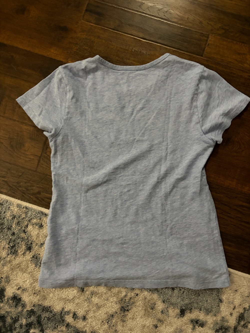 J. Crew Heathered Light Blue Studio Tee - Picture 2 of 3